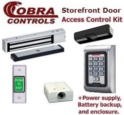 Single Door Magnetic Lock kit for Aluminum framed glass storefronts